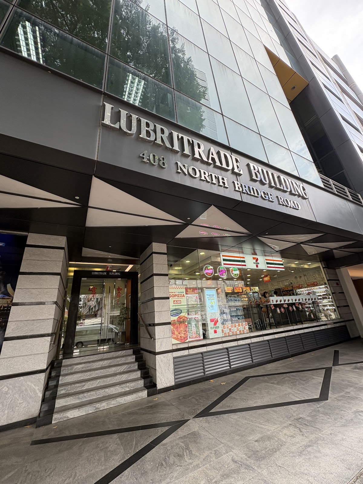 Lubritrade Building at 408 North Bridge Road, with the 7-Eleven at street level